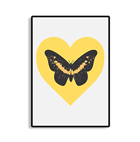 Schmetterling, Herz, lebendige Farben, Wolken, Chillout, Druck-Poster, Study Decor, Damien Hirst, Poster,