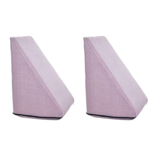 Kit 2 Travesseiros Almofada Triangular Espuma Encosto Adulto Apoio Costas Repouso Leitura Anatômico(