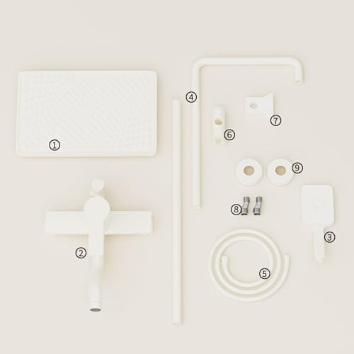 Douche thermostatique avec mélangeur rotatif 360 et douchette 3 modes