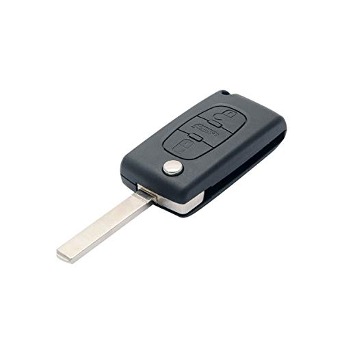 Llave remota de coche para Peugeot 207 y 307: repuesto portátil de 3 botones con mando inteligente 3