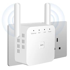 WiFi Extender Booster with Ethernet Port – Plug-In WiFi Booster – WiFi Internet Repeater and Range Extender for Home – Internet Booster, Wireless WiFi Booster and Extender for Improved Coverage -White