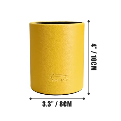 Image of Pen Pencil Holder Cup Container PU Leather Desk Organizer Stand Decor Brush Scissor Holder Decoration Office Desk Home School