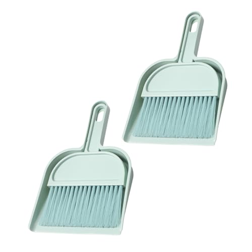 FUNOMOCYA 2-Piece Dust Pan and Broom Set Mini Hand Broom and Dustpan for Desktop Cleaning Brush for Keyboard and Small Spaces