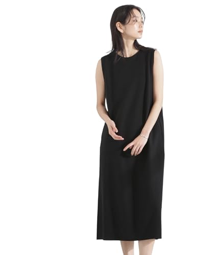 [ナノ・ユニバース] MC」 coveross (R) ツイル調 冷感プレーティング天竺 ワンピース レディース F 010 ブラック 669-5119318