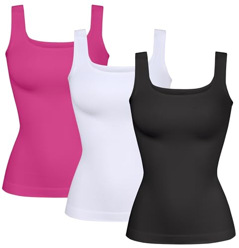 Image of YIOIOIO Womens Shapewear Tank Top Square Neck Tummy Control Compression