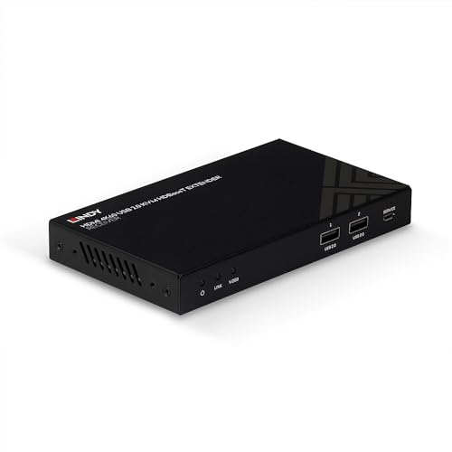 LINDY 38389 150m Cat.6 HDMI 4K60, IR, RS232 & Audio HDBaseT KVM Extender, Receiver