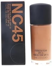 MMACC Studio Fix Professional Waterproof oil-free Longlasting Liquid 24-hour colour-true foundation Matte Finish For Women, Girls 30ML - Shine-Free Liquid Foundation (NC45)