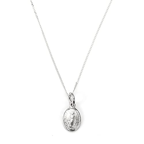 Collier Médaille Miraculeuse en Argent 925/1000 de 41 à 56cm raffiné