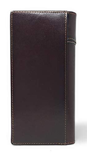 Texas West Genuine Leather Basketweave Floral Tooled Praying Cowboy Mens Long Bifold Wallet 2 colors (Coffee)3