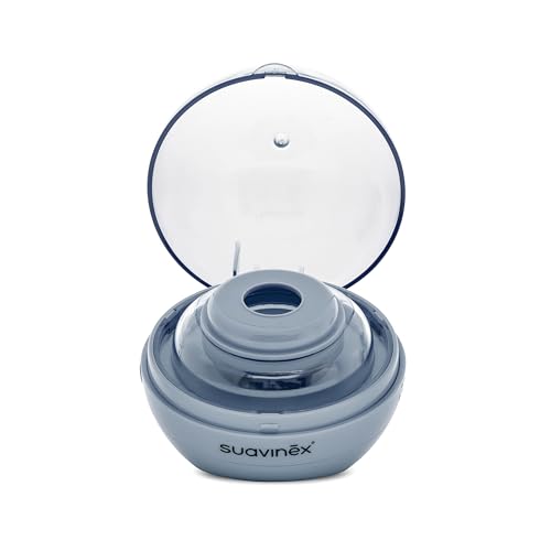 Suavinex, Esterilizador de Chupetes Portátil con Luz Ultravioleta UV, Elimina el 99% de los Gérmenes en 3 Minutos, Funciona con Pilas o USB, Seguro, Sin Agentes Químicos, Ideal Viaje, Duccio Azul