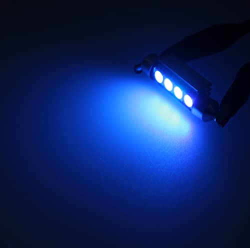 Glofe 9-30V Extremely Bright 211-2 212-2 578 Festoon Led Bulbs Error Free 1.61" 41Mm For Interior Map Dome Lights And License Plate Courtesy Door Lights, Blue, 4Pcs #TOP1