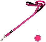 6FT Bungee Dog Leash – Shock Absorbing, Dual Handle with Traffic Control, Soft Padded Grip, Starlight Reflective for Comfort and Safe Daily Walks (Black)