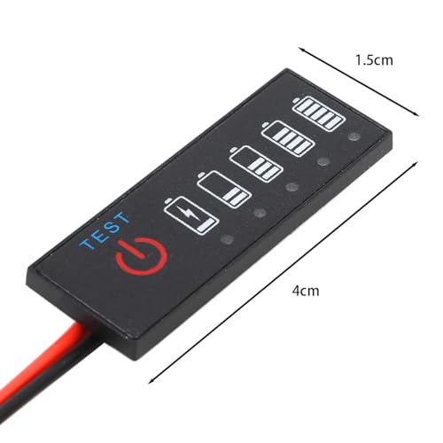 Gutol 4 Stück Batteriekapazitäts- und Spannungsmessgerät 3S 11,1 V 15 mA, Kabellänge 15 cm, Batteriekapazitätsanzeigemodul (40 x 15 x 2,5 mm)