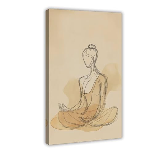 Affiche zen méditation sur toile pour calmer l'espace salon