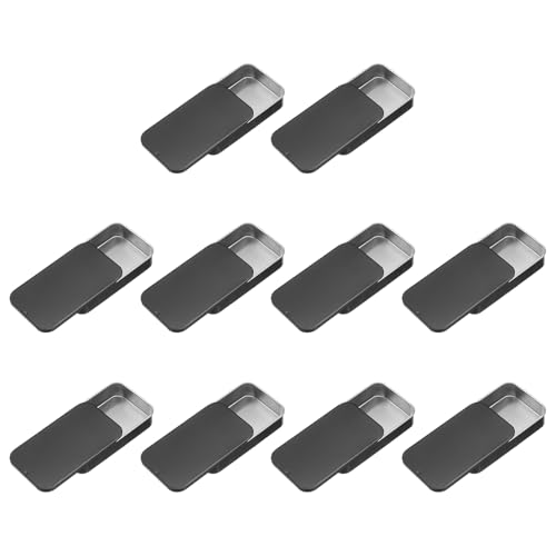 Image of uxcell 10Pcs Slide Top Tin Containers, Mini Metal Empty Tins Box with Sliding Lids, 3.1 inchx2 inchx0.6 inch Rectangular Storage Organizers for Lip Balm, Solid Perfume, Small Items, Black