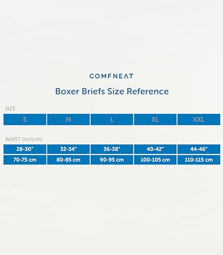 Comfneat Men's Boxer Briefs Cotton Elastane Comfy Underwear Tag Free