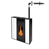 Pack Poêle à granules Interstoves TESSA 10 Etanche sortie Concentrique sur le dessus + Kit Conduit Ventouse (sortie façade)  