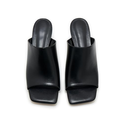 kitten heel sandals For Women 2 Inch Low Heel Comfort Square Toe Slingback Open Toe Peep Toe Heels4