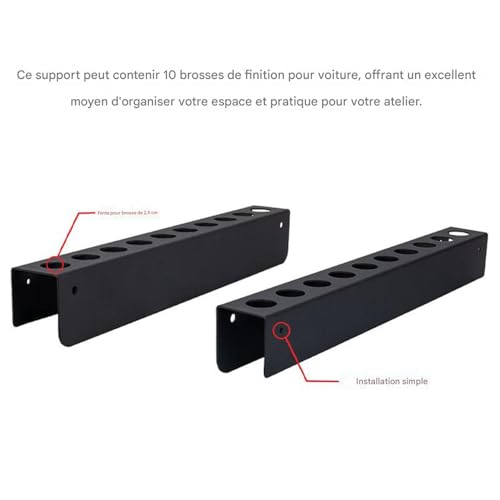 Support mural pour brosses de detail auto au design rectangle haut de gamme