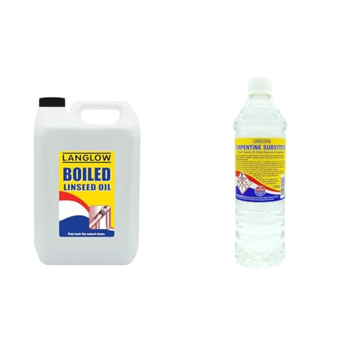 Palace Langlow Boiled Linseed Oil 5 lt (1510900) & 50400 Langlow Turpentine Substitute 750 ml (0050400)
