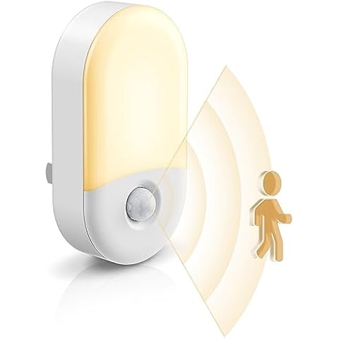 L LOHAS LED Motion Sensor Night Light, 2Pack, Motion Activated Night Light, Night Lights Plug into Wall Motion Sensor, 3000K Warm White, Adjustable Brightness 30/60LM, for Kids Adults Bathroom Bedroom Cover