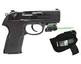 Laser Kit for Beretta PX4 Storm Compact w/Tactical Holster, Grip Activated ArmaLaser GTOGS/GTO-G/GTOG & FLX52 Green Laser Sight & 2 Extra Batteries. FDA Class IIIA Laser Sight