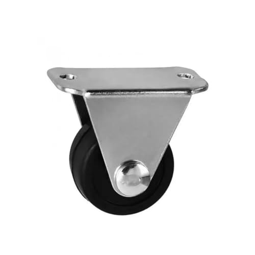 Roulettes 1 pouce caoutchouc 25mm fixes et résistantes pour tiroir de lit et petite table