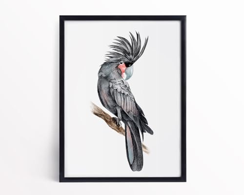 Toile perroquet jungle de qualité galerie d'art avec cadre en bois pour salon prestigieux