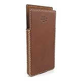 Otis BlackBerry Key2 Handmade Leather Case with Built-in Magnet (Brown)