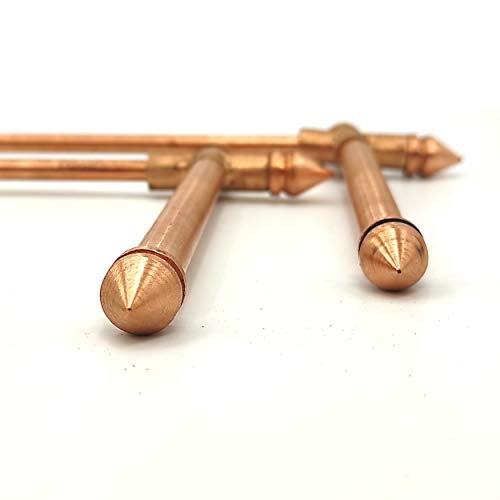 Image of Plus Value Mini Small Copper Dowsing Rod Pair for Vastu, Reiki, Aura, Chakra, Feng Shui & Dowsing Experts 11 dowsing Charts (L Rods, Divining Rods)