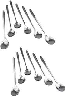 Maestro Craft Pack of 12pcs Stainless Steel Dessert Tea Coffee Sundae Latte Ice Cream Hot Chocolate Long Handled Spoons Dishwasher Safe