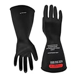 MAGID Rubber Insulating Electrical Safety Gloves, Class 0 ASTM Compliant, Size 10, 11