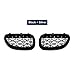 LCFZDQ Auto A para grill wyścigowy diamentowy grill nerkowy pasuje do BMW E60 E61 550i 535i M5 2004-2009 grill przedni zderzak grill w stylu meteorów, czarny i srebrny