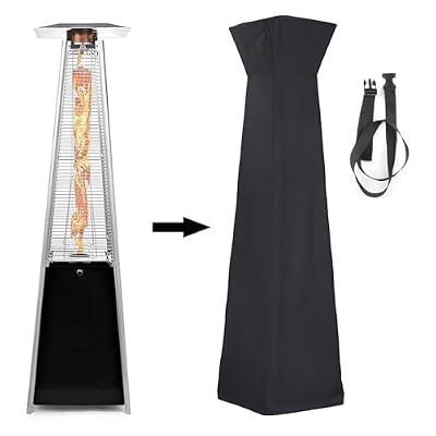 Iptienda Patio Heater Cover for EAST OAK Pyramid Patio Heaters TS48BN3, 91in Patio Heater Covers Waterproof with Zipper for Outdoor Heaters-91"H x 22"W x 22"L