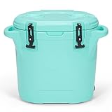 Magshion Portable Beach Cooler Buckets, 26qt Camping Small Hard Cooler with Efficient Drain, 5-7 Days Ice Retention, Leak-Proof and Made of LLDPE, for Picnics, Traveling and BBQ (Green)