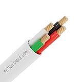 SYSTON 18/4 Fire Security Burglar Station Sound Alarm Control Cable Wire, Plenum-Rated CMP/CL3P Unshielded 100% Copper Stranded UL/ETL,UV Resistant RoHS for Indoor/Outdoor Low Voltage Applications Use