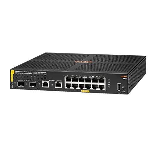 Image of Aruba 6100 12G Class4 PoE 2G /2SFP+ 139W Switch - JL679A#ABB EU Localization /Cord