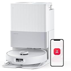 roborock Qrevo Edge Robot Vacuum and Mop, 18,500Pa Suction, Zero-Tangling, AdaptiLift Chassis, Al Obstacle Recognition, Hot Water Mop Washing & Dock Self Cleaning, Corner to Edge Deep Cleaning
