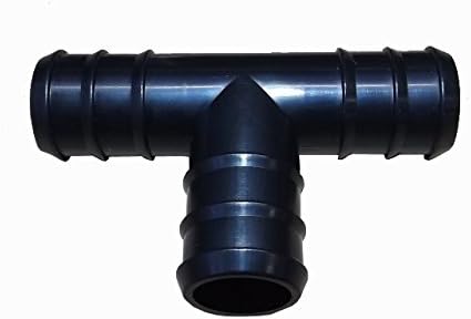 Hydroponics Barbed 3/4 inch ID Tee 3 Way Hose Connector/Adapter Fitting - pack of 10 Y