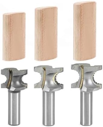 FindBuyTool Router Bits Set, Router Bit 1/2 Shank for Festool DF700 Dominos, 3Pcs Tungsten Carbide Tips Router Bit, Wood Trimming Router Bits Set for Handwork and DIY Projects, D10,D12,D14