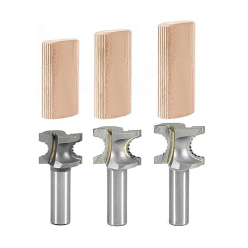 FindBuyTool Router Bits Set, Router Bit 1/2 Shank for Festool DF700 Dominos, 3Pcs Tungsten Carbide Tips Router Bit, Wood Trimming Router Bits Set for Handwork and DIY Projects, D10,D12,D14