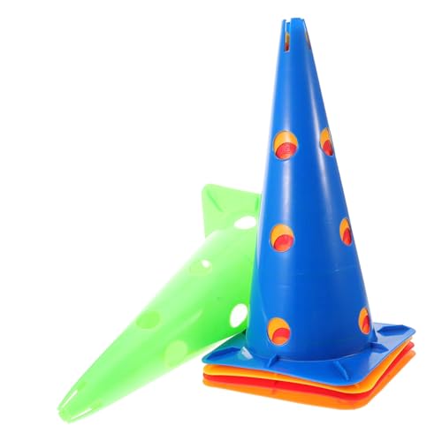 Mipcase 5pcs Soccer Cones for Training Cones Portable Design Stable Square Base