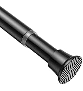 AIZESI Tension Rod 24 to 48 Inch, 1Pcs Black Tension Rod Tension Curtain Rod, Spring Tension Rod ...