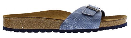 BIRKENSTOCK Classic 1005358 Madrid Birko-Flor, Unisex-Erwachsene Pantoletten, Blau (Used Jeans Blue), 41 EU (7.5 UK)