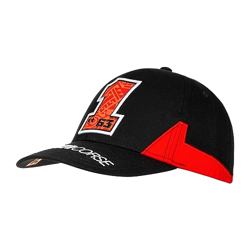 Gorra Ducati Bagnaia 63 contra el sol en el circuito de motos para hombre