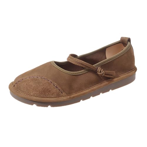 Zapatillas running de mujer para primavera y otoño con hebilla y parche planas