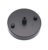 binifiMux 2-Pack Black Ceiling Plate Chassis Base Pendant Light Accessories 98mm x 18mm w Screw
