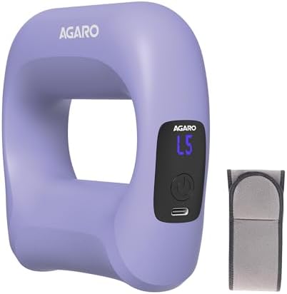 AGARO Percussion Muscle Ring Massager, 5 Speed Setting, 2 Modes, Rechargeable, Deep Tissue Percussion Mini Gun Massager for Full Body Massage, Relief & Relaxation for Men and Women, Lilac