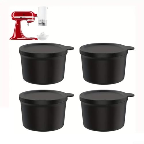 Manillefu - Lot de 4/8 moules à glaçons de rechange pour machine à glaçons KitchenAid pour faire des blocs congelés, des cônes de neige à la maison (4)