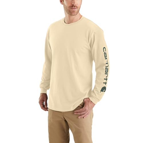 Image of Carhartt Men's Dearborn Loose Long-Sleeve Logo T-Shirt Closeout